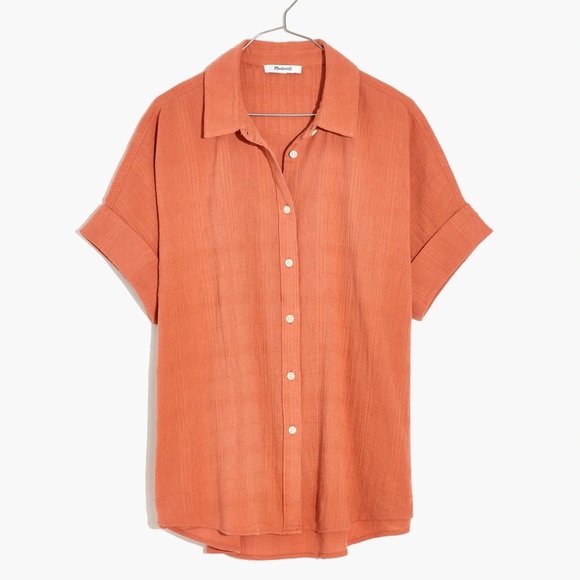 Madewell Courier Pintuck-Back Shirt in Textured Windowpane - Picture 2 of 6